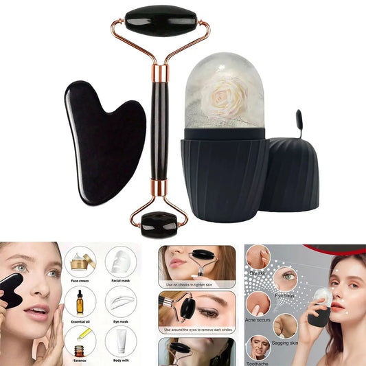 Ice Face Roller & Gua Sha Set