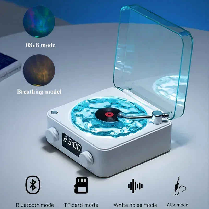 Retro Vinyl Bluetooth Speaker with RGB Light