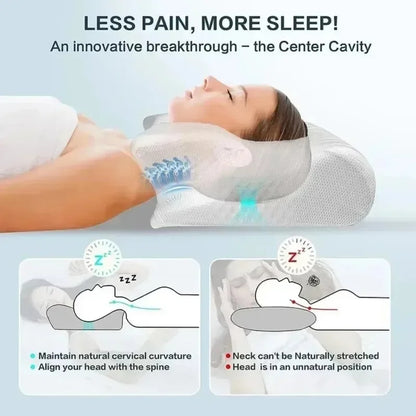 Contoured Memory Foam Neck Support Pillow