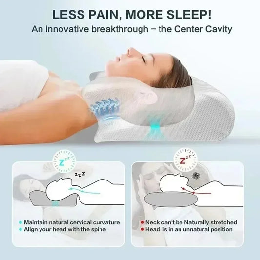 Contoured Memory Foam Neck Support Pillow