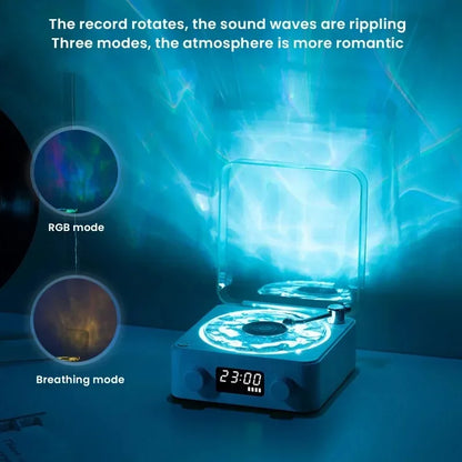 Retro Vinyl Bluetooth Speaker with RGB Light